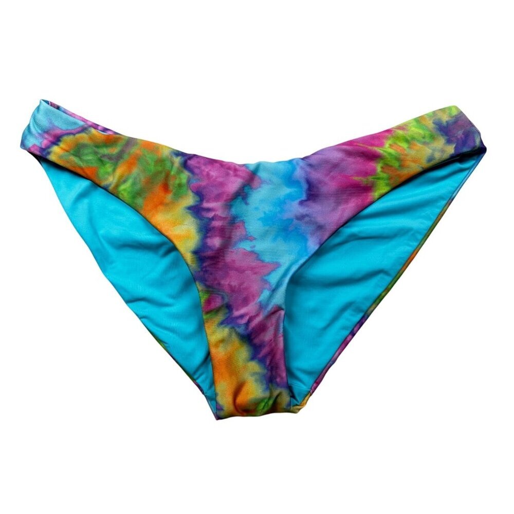 Becca Swim Bottom‎ Womens Size Small Tie Dye Shirred Hipster NWT